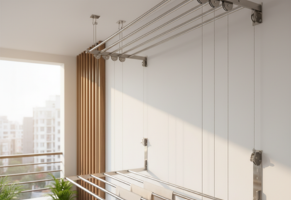 Cloth hanging rods installation